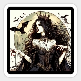 The vampire black queen Sticker